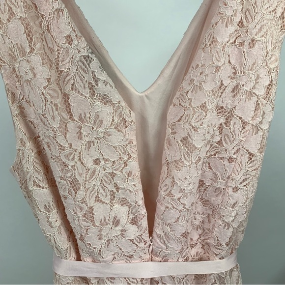 Lane Bryant Women's Sleeveless Pink Lace V-neck Dress Size 20 - Picture 6 of 9